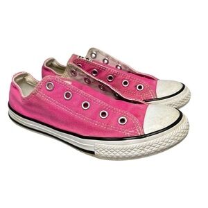 Converse All Star Youth Pink Low Top Sneakers Size US 3‎